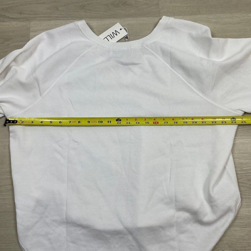 WILDFOX Victoria Pullover Sweater Womens Large‎ White V Neck High Low Fleece - Picture 5 of 6